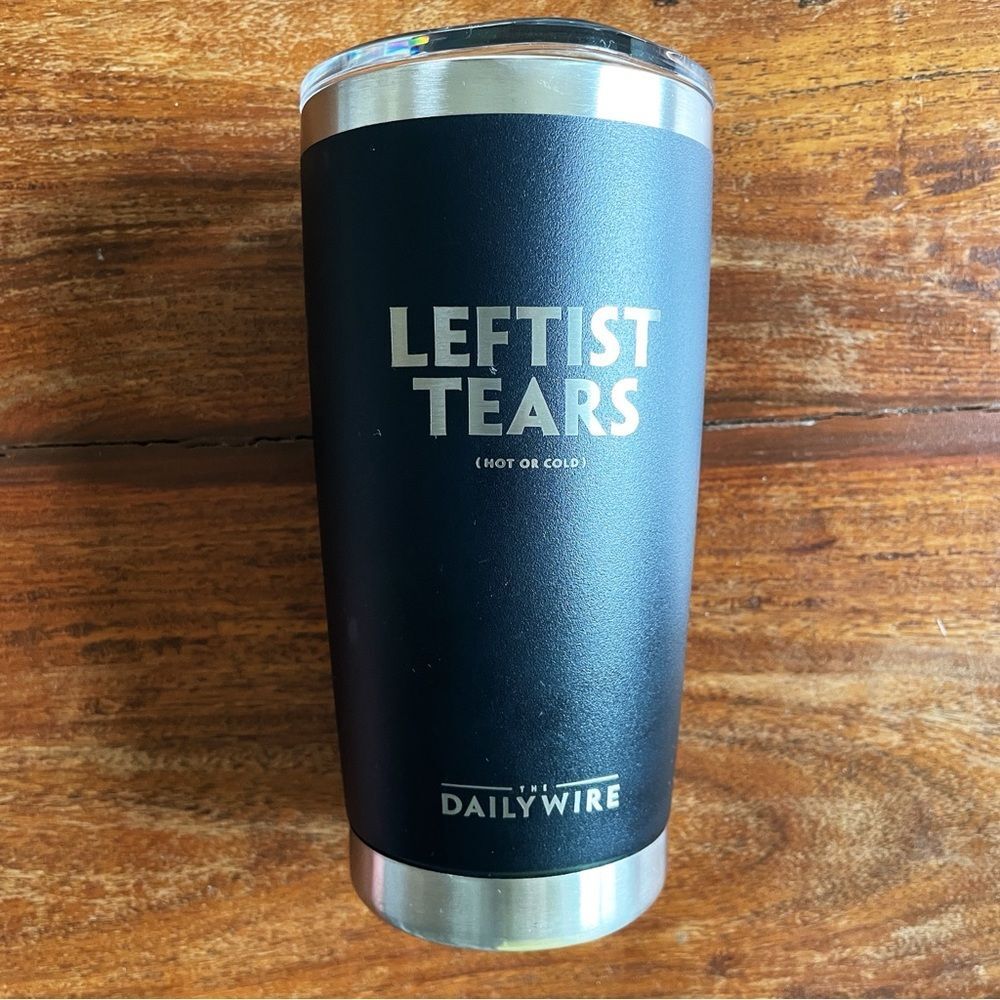 Daily Wire Black Tumbler New Lid Used Cup